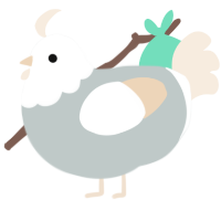 foog, a silver and cream chicken with a head pattern