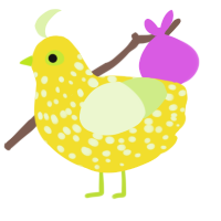 Sunny Side, a yellow and apple chicken with a speckle pattern