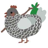(unnamed), a grey and silver chicken with a lace pattern
