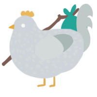 Ornithophobia, a mist and silver chicken with a speckle pattern