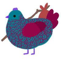 red tide, a sea and maroon chicken with a double-lace pattern