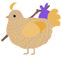 (unnamed), a beige and honey chicken with a lace pattern