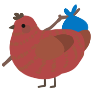 Red, a red and russet chicken with a bar pattern