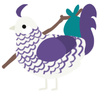 (unnamed), a white and overcast chicken with a lace pattern