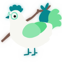 Gurtrude, a white and spring chicken