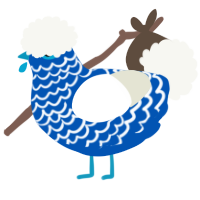 Bluebell, a ultramarine and white chicken with a lace pattern