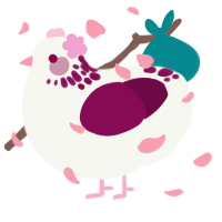 Magnolia, a white and wine chicken with a neck-speckle pattern
