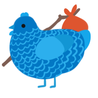 the ocean man, a sapphire and sky chicken with a lace pattern