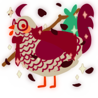 Tummy Tattoo, a mist and wine chicken with a lace pattern