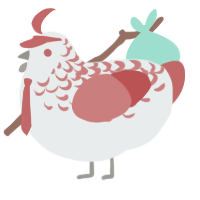 Mc Donalds, a silver and red chicken with a half-lace pattern
