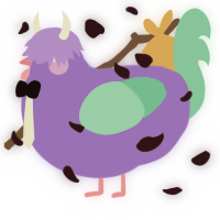Lilac, a lilac and mint chicken