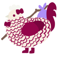 (unnamed), a cream and maroon chicken with a lace pattern