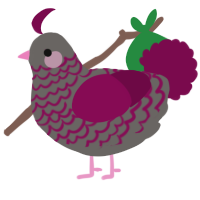 (unnamed), a grey and wine chicken with a lace pattern