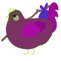 (unnamed), a bark and plum chicken with a double-lace pattern
