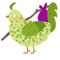 (unnamed), a lemon and chartreuse chicken with a speckle pattern