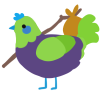 Quark, a overcast and grass chicken with a head pattern