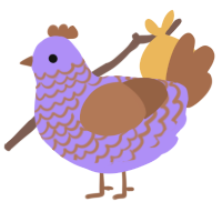(unnamed), a lilac and brown chicken with a lace pattern