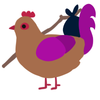 (unnamed), a brown and plum chicken