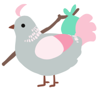 Clover pair, a silver and rose chicken with a neck-band pattern