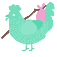 (unnamed), a mint chicken with a double-lace pattern