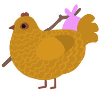 (unnamed), a ochre chicken with a lace pattern