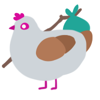 Ceramic, a mist and brown chicken