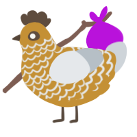 (unnamed), a gold and mist chicken with a lace pattern