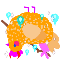 Metathesiophobia, a ochre and beige chicken with a speckle pattern