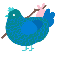(unnamed), a teal and sapphire chicken with a lace pattern