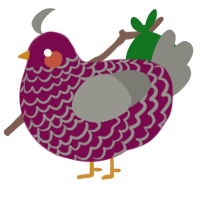 dusty orange, a wine and ash chicken with a lace pattern