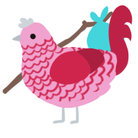 (unnamed), a pink and crimson chicken with a lace pattern