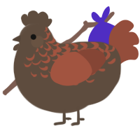 (unnamed), a bark and russet chicken with a half-lace pattern