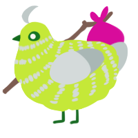 (unnamed), a lime and silver chicken with a bar pattern