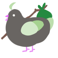 (unnamed), a grey and gluppy chicken