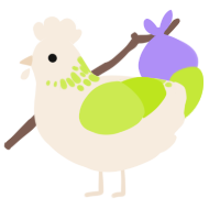 Lime, a cream and lime chicken with a neck-speckle pattern