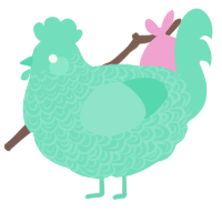 (unnamed), a mint chicken with a double-lace pattern