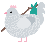 Macaron, a mist chicken with a lace pattern