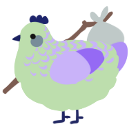 (unnamed), a gluppy and lilac chicken with a half-lace pattern