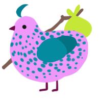 Peep Peep, a lavender and sea chicken with a speckle pattern