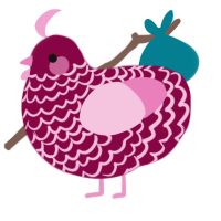 (unnamed), a maroon and pink chicken with a lace pattern
