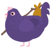 Mora, a overcast chicken with a half-lace pattern