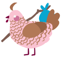 ラブレター, a rose and brown chicken with a lace pattern