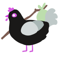 (unnamed), a sable and silver chicken
