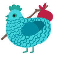 (unnamed), a aqua and sea chicken with a lace pattern