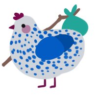(unnamed), a mist and ultramarine chicken with a speckle pattern