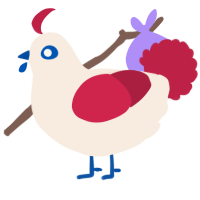 (unnamed), a cream and crimson chicken