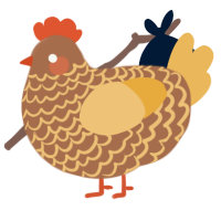 (unnamed), a brown and honey chicken with a lace pattern