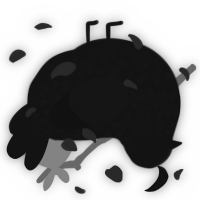 Kuro, a black chicken with a speckle pattern