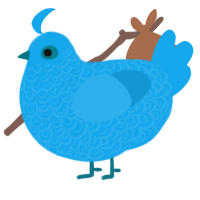 Cleary, a sky chicken with a double-lace pattern