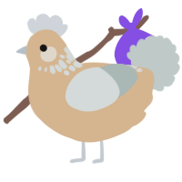 (unnamed), a beige and silver chicken with a neck-speckle pattern